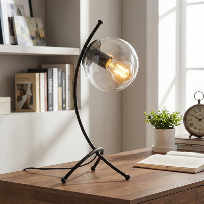 Lampe globe en verre orbitale
