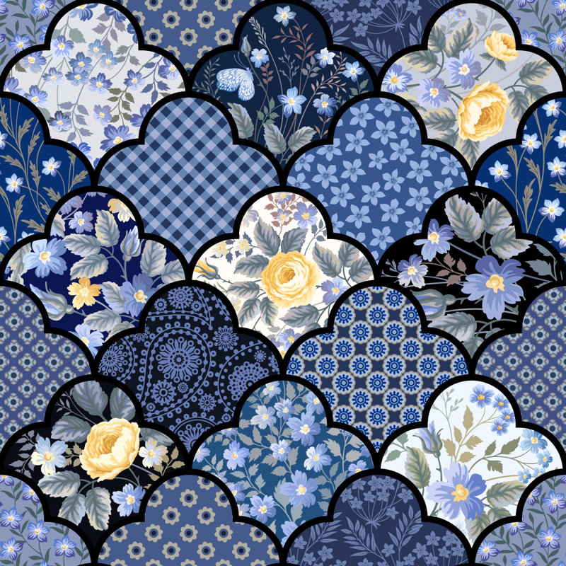 Miakota Peel & Stick Floral Tile, 225" L x 25" W