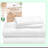 CoolCotton Percale Queen Sheet Set - Soft Cooling 100% Cotton Sheets with Deep Pockets - GOTS Certified - White - 4 Piece Bedding Set