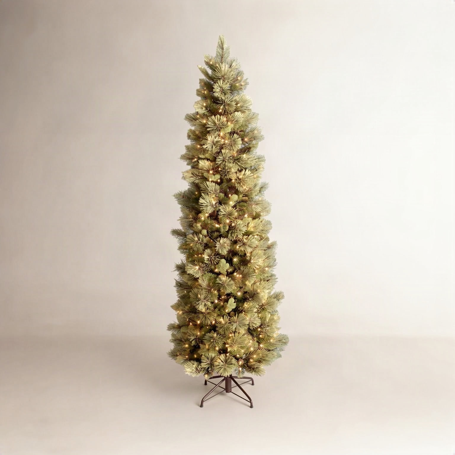 Slim Pre-Lit Pine Tree, 7.5'