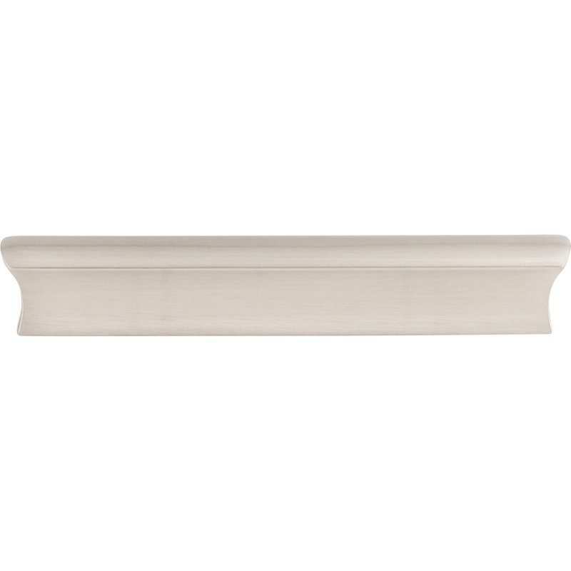 Glacier 3" Center to Center Finger pull, Brushed Satin Nickel, 5" Center to Center