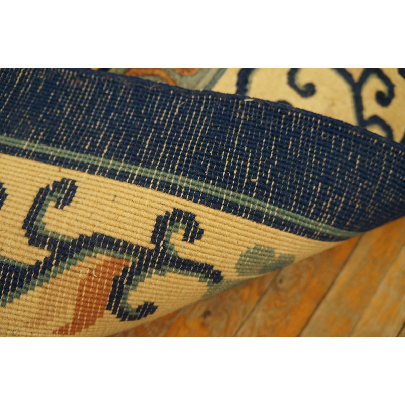 Tapis noué à la main antique en laine des années 1920