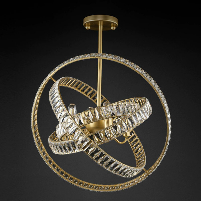 Brawley 6 - Light Sphere Chandelier, 60cm H x 60cm W x 60cm D