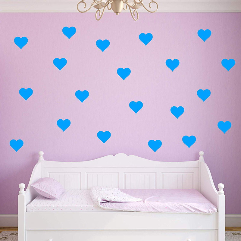 Abstract Wall Decal, 7.5" H x 8" W, Sky Blue