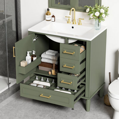 Meuble-lavabo 30 po avec lavabo en céramique
