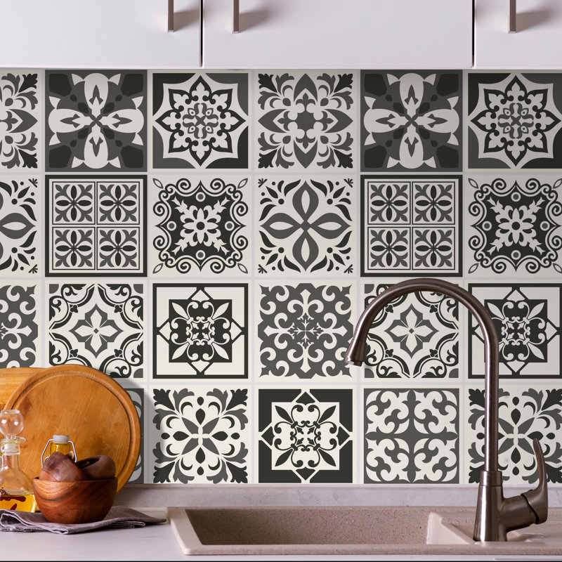 Attah 15cm x 15cm PVC Peel & Stick Mosaic Wall Tile Sticker