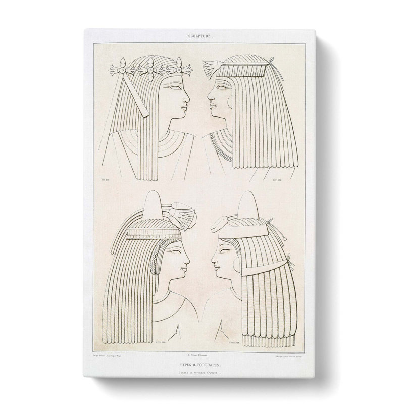 Egyptian Ladies by Emile Prisse DAvennes - Wrapped Canvas, 60cm H x 40cm W x 3cm D