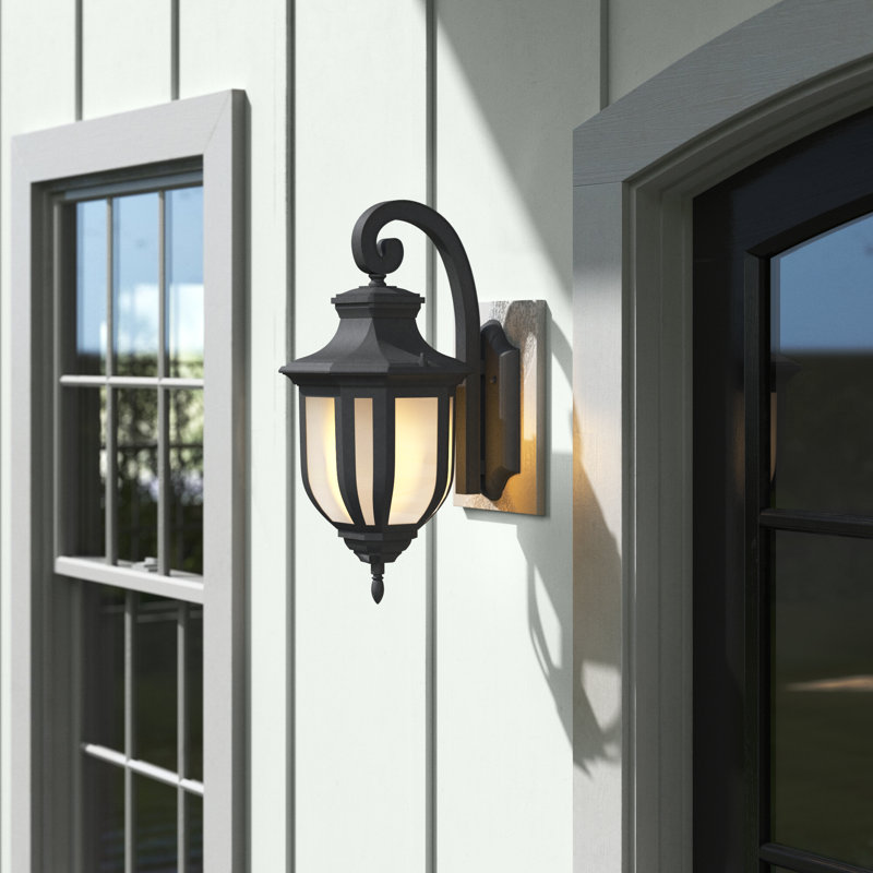Carterton LED Wall Light, 14.63" H x 6.38" W x 8.5" D, Black, Yes