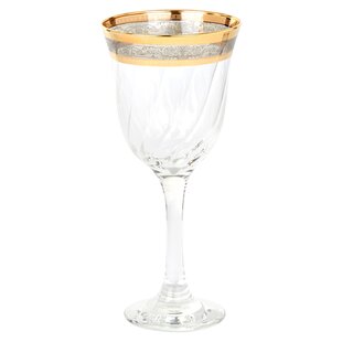 Lorren Home Trends 5 oz. Red Color with Gold Champagne Flute Stem Set (Set  of 4) 1520 - The Home Depot