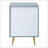 Modern Grey High Gloss 2-Drawer Nightstand