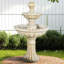 Grande fontaine en béton à 3 niveaux 40,3 po Sunjet