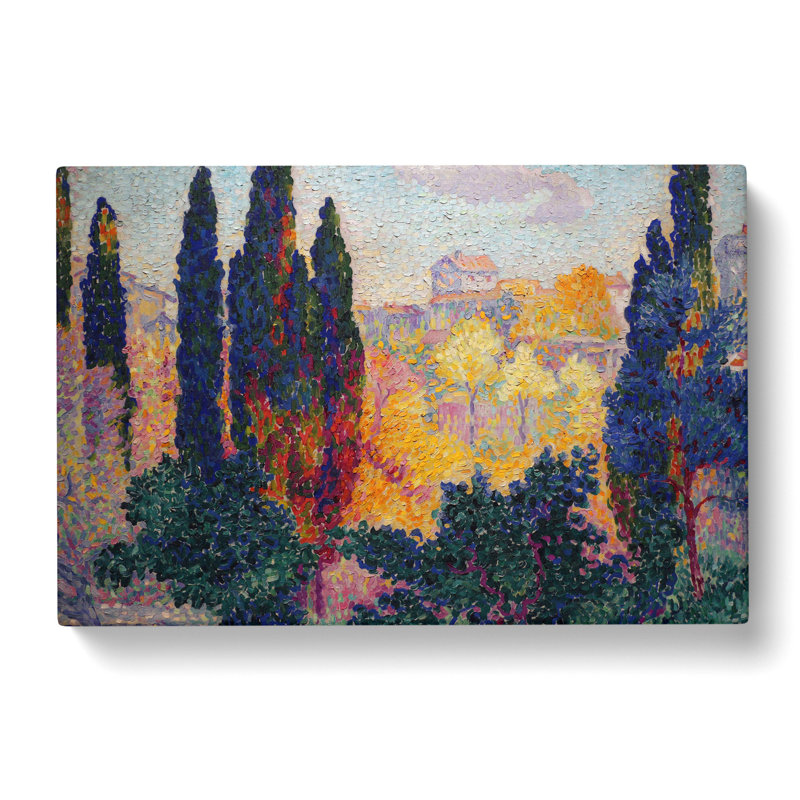 Cypresses by Henri-Edmond Cross - Painting, Wrapped Canvas, 40cm H x 60cm W x 3cm D