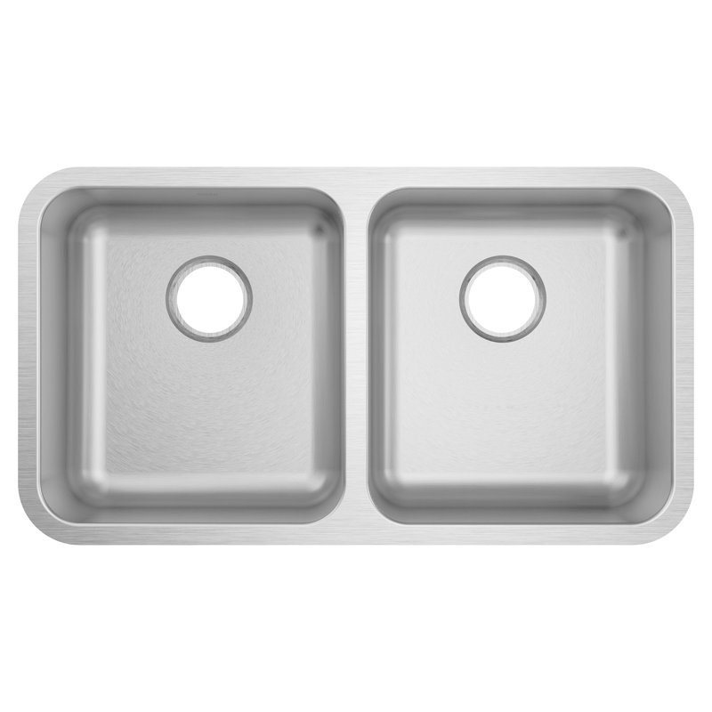Évier de cuisine à double cuve encastrable avec accessoires L 32 po x l 18 po