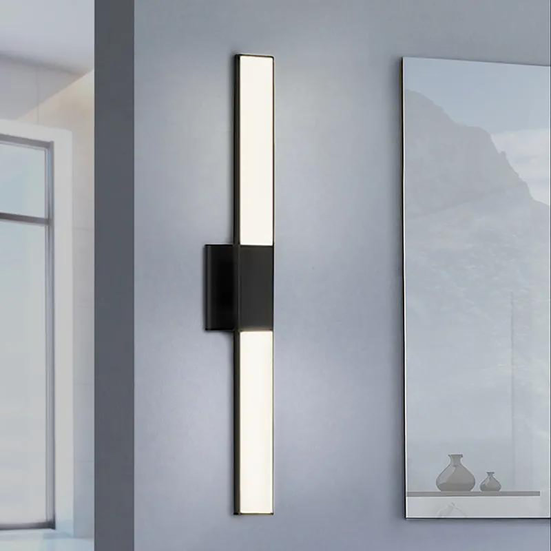 Planes Aluminum LED Wallchiere, Satin Black, 32"H x 4.5"W