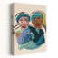 «Colorful Friends Embrace», art mural moderne abstrait coloré-129006981