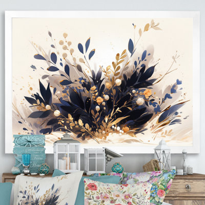 «Blue Gold Herbs Garden I» sur toile