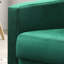 Fauteuil en velours de 27,5 po avec siège en mousse et siège carré