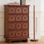 Armoire d'appoint en bois manufacturé brun foncé