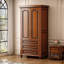 Garde-robe de luxe rétro American Light Brown