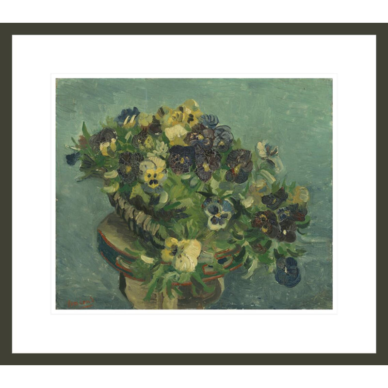 Panier de pensées par Vincent van Gogh, H 17,75 po x l 20,13 po