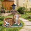 Adorable statue de jardinière en forme de chat, décoration de jardin