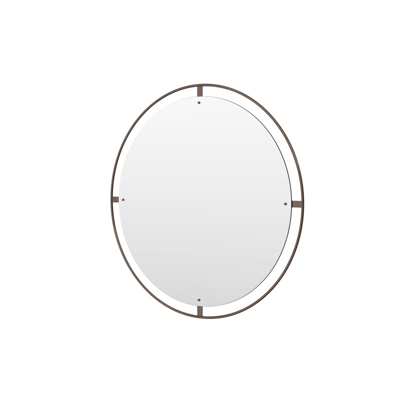 Nimbus Engineered Wood Mirror, Bronzed Brass, 62.4" x 21"