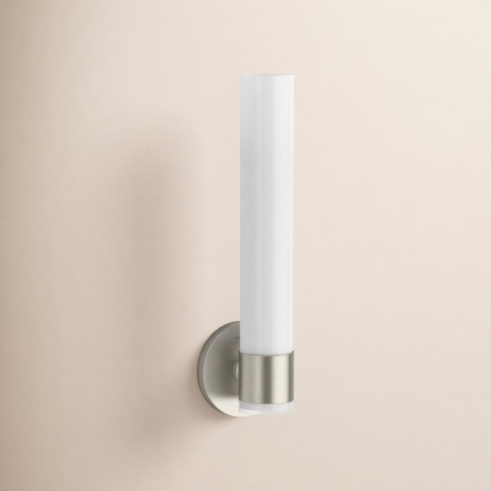 Purist Single Light Armed Sconce, Vibrant Brushed Nickel