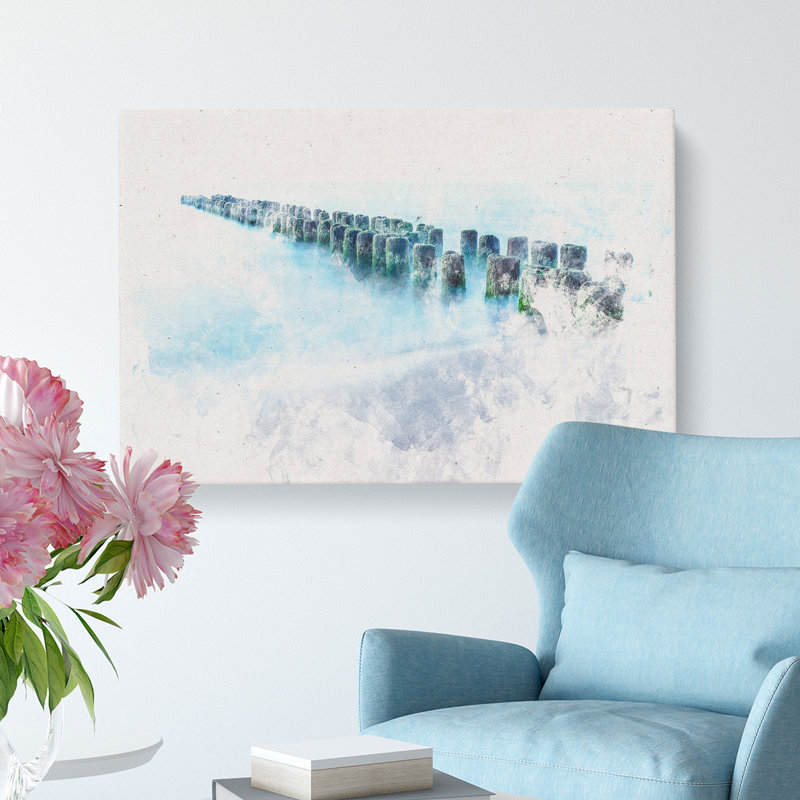 Breakwater Within An Endless Sea - Wrapped Canvas, 40cm H x 60cm W x 3cm D