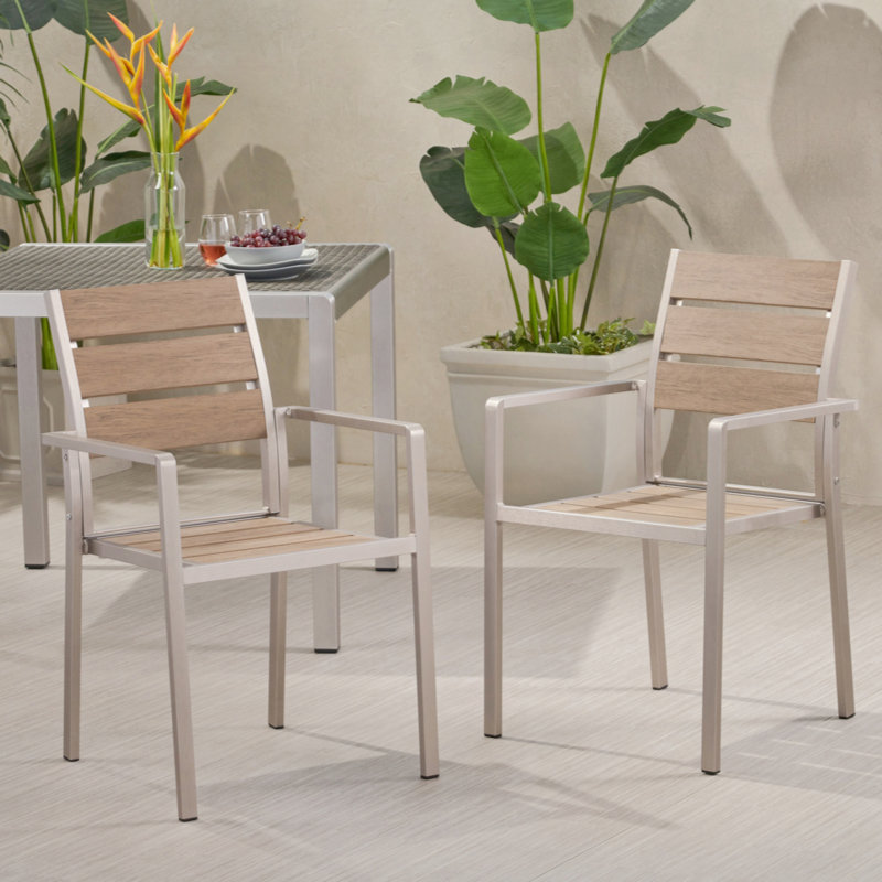Chaise de patio Duong, Naturel