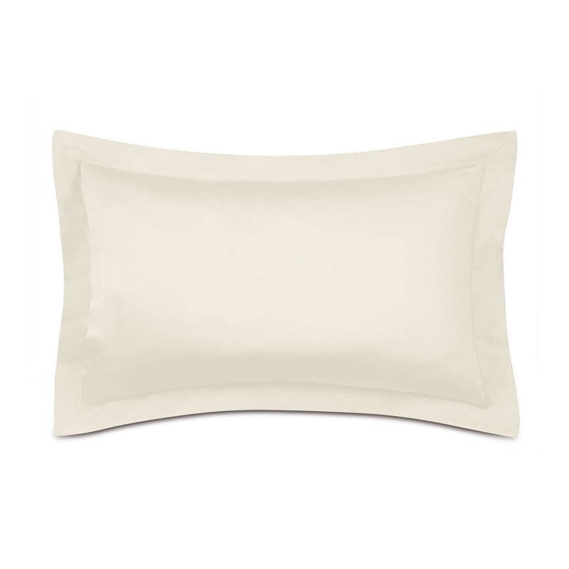 Deluca Cotton Pillow Sham, Queen, Ivory