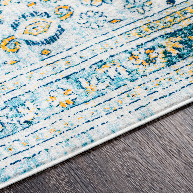 Fleeman Oriental Indoor Rug, Rectangle 6'7" x 9'