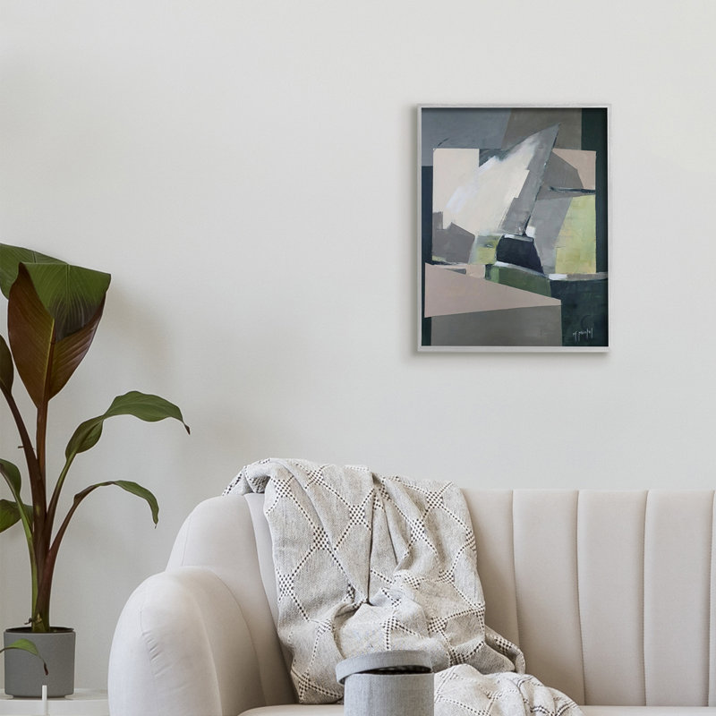 «Abstraction Antique Montel Modern Neutral Tones» par Fanou Montel - Peinture, Estampe numérique Farmhouse, H 20 po x l 16 po
