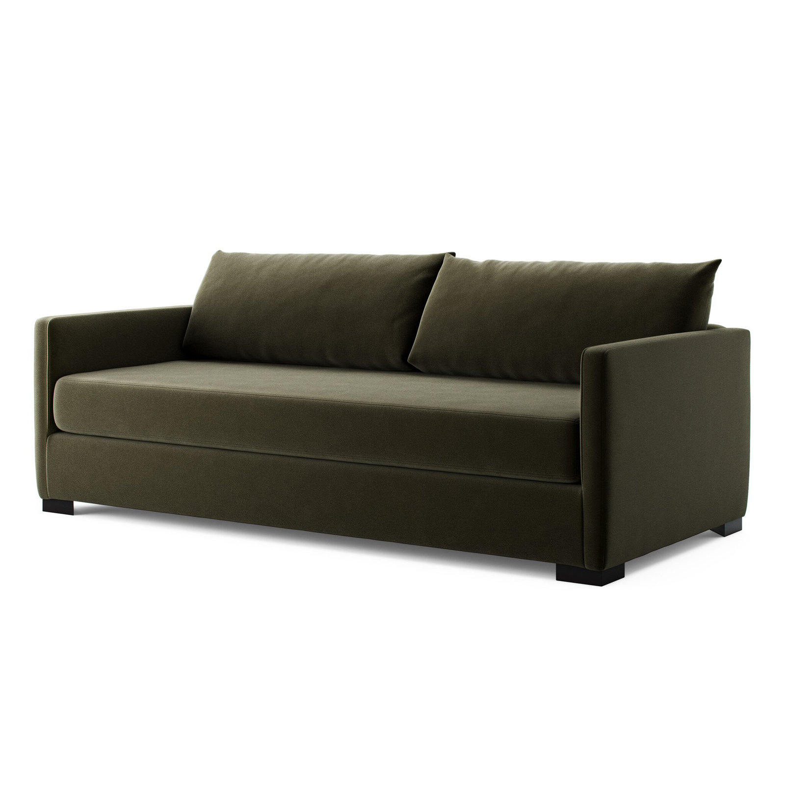 Peyton 87'' Upholstered Sofa, Surrey Olive