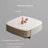 Square storage microcrystalline stone coffee table