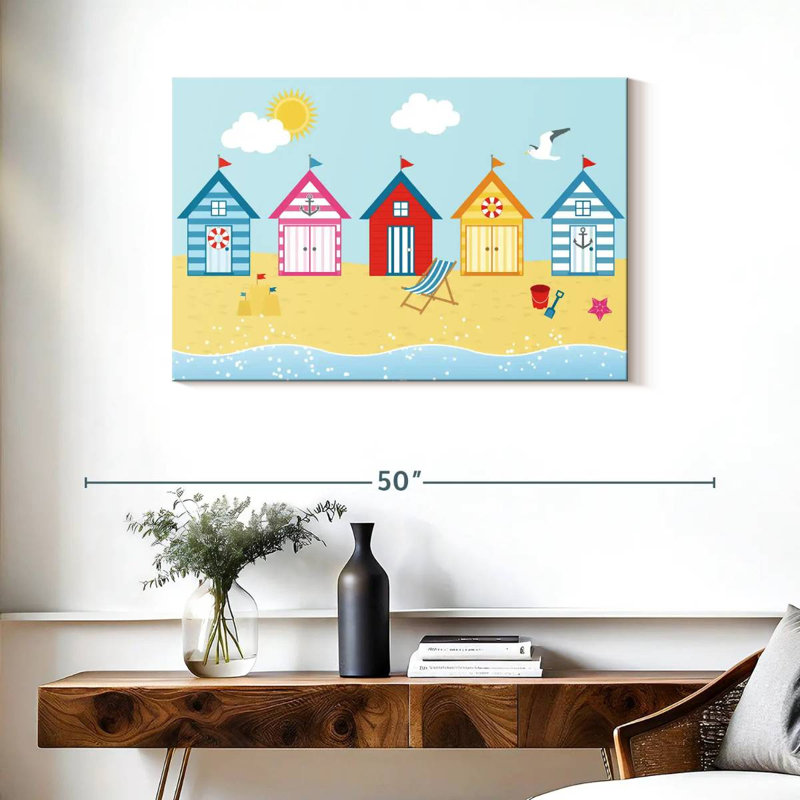 Cartoon Aydelis Huts, 24" H x 36" W