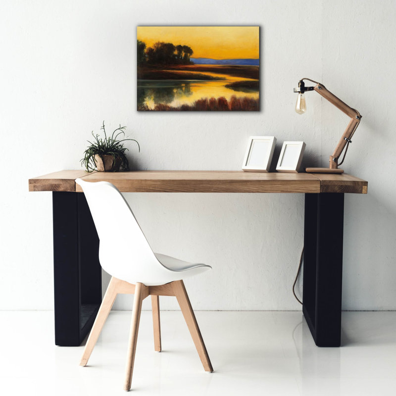 "Epic Graffiti" Yellow Twilight C "par Julia Purinton, art mural sur toile, H 18 po x l 26 po x P 0,75 po