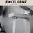 Geometric Bathroom Sink Faucet With Waterfall Flow, Brushed Nickel, Deck-Mounted, One Handle, Pop Up Drain, Supply Lines, Ceramic Filler, Side , Cartridge Valve Modern Faucet, Nickel Finish, Deck