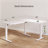63" L-Shaped Adjustable Height Glass Standing Desk, Wireless Charging and Smart Storage-1372434404