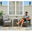Mobilier de patio, chaises de table de rangement en osier