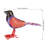 Henna Bird Decor - Purple