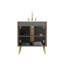 Meuble-lavabo double avec lavabo et portes à fermeture en douceur-508064116