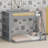 Space-Saving Bunk Bed with Storage Shelves and LED Accent Lights-468589461