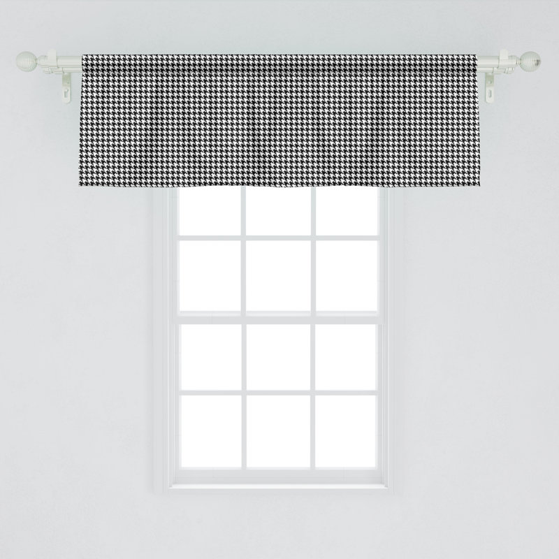 Cantonnière Ambesonne Houndstooth, L 54 po x L 12 po
