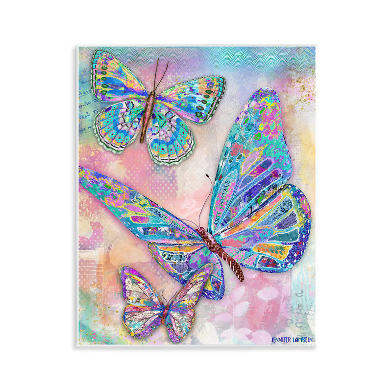 «Rustic Glam Butterflies», art mural par Jennifer Lambein