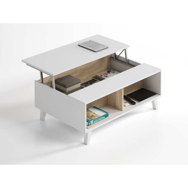 Lift Top Four Leg Coffee Table with Storage