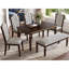 Ensemble de table de salle à manger 6 pièces, table rectangulaire de 60 po, 4 chaises capitonnées à dossier haut et 1 banc pour la salle à manger et la cuisine (espresso)-1029701505-1029701507-1029701510-1029701530