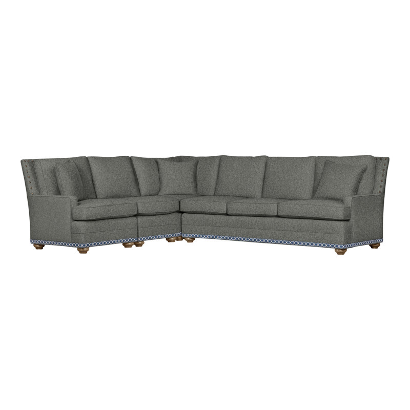American Bungalow 4-Piece Riverside L-Sectional, Yes, Hampton, Ian Pewter