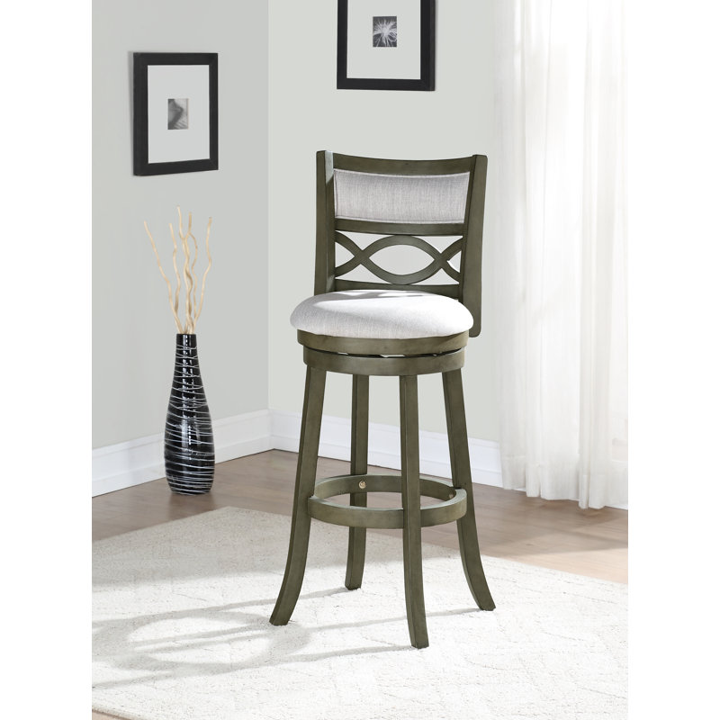 Tabouret de bar pivotant 29 po Kopasz, Gris antique, Gris clair