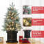 Arbre de Noël artificiel enneigé 2 pièces 3 pi 3 pi avec 8 modes chaud