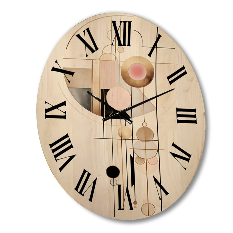Horloge murale en bois massif Uniontown, Grand